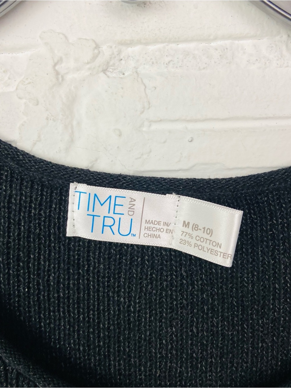Time and Tru Black Sleeveless Knit Tank with Side Tie Detail size medium - Picture 7 of 10